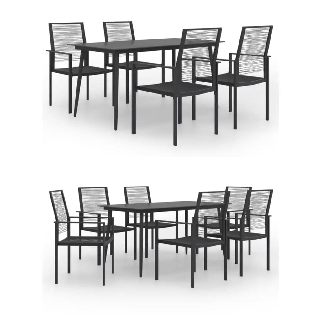 vidaXL Patio Dining Set Garden Outdoor Table and Chair Furniture 5/7 Piece - 5 - Dining Set