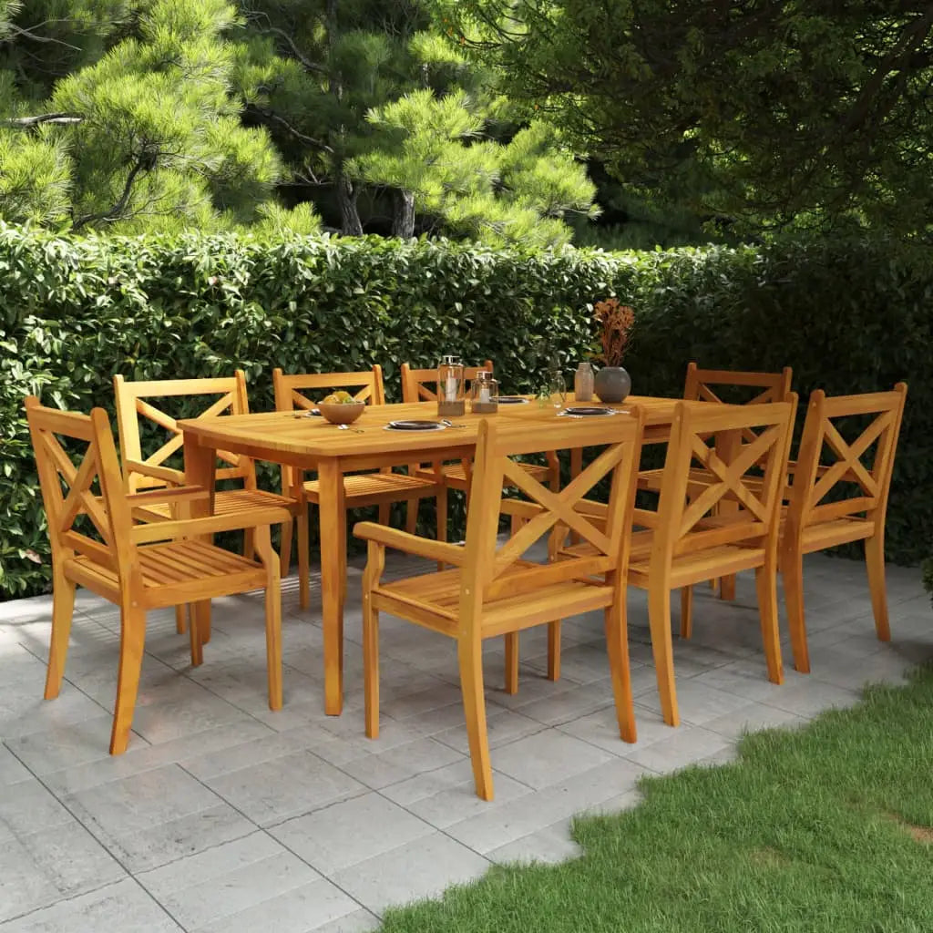 vidaXL Patio Dining Set Outdoor Furniture Set for Garden Solid Wood Acacia - Furniture > Outdoor Furniture > Outdoor
