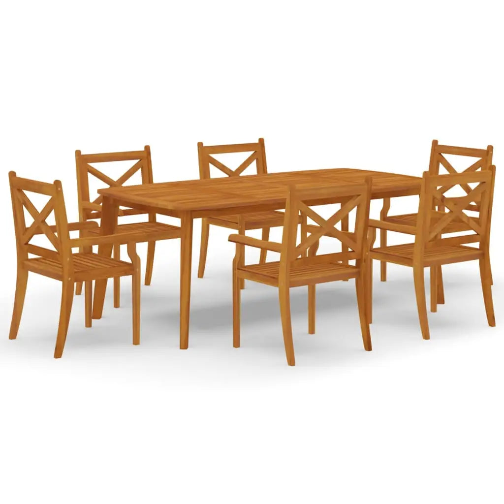 vidaXL Patio Dining Set Outdoor Furniture Set for Garden Solid Wood Acacia - Furniture > Outdoor Furniture > Outdoor