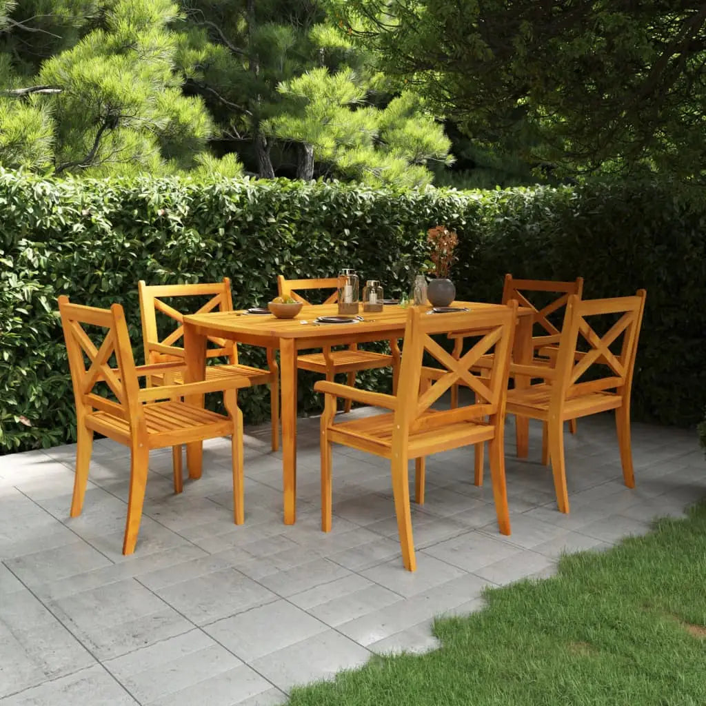 vidaXL Patio Dining Set Outdoor Furniture Set for Garden Solid Wood Acacia - Furniture > Outdoor Furniture > Outdoor