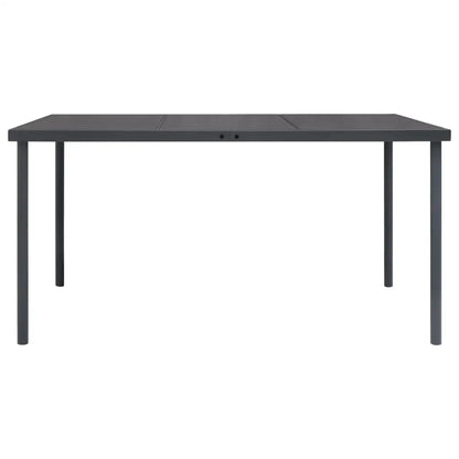 vidaXL Patio Dining Set Outdoor Table and Chair Patio Conversation Set Steel - Dining Set