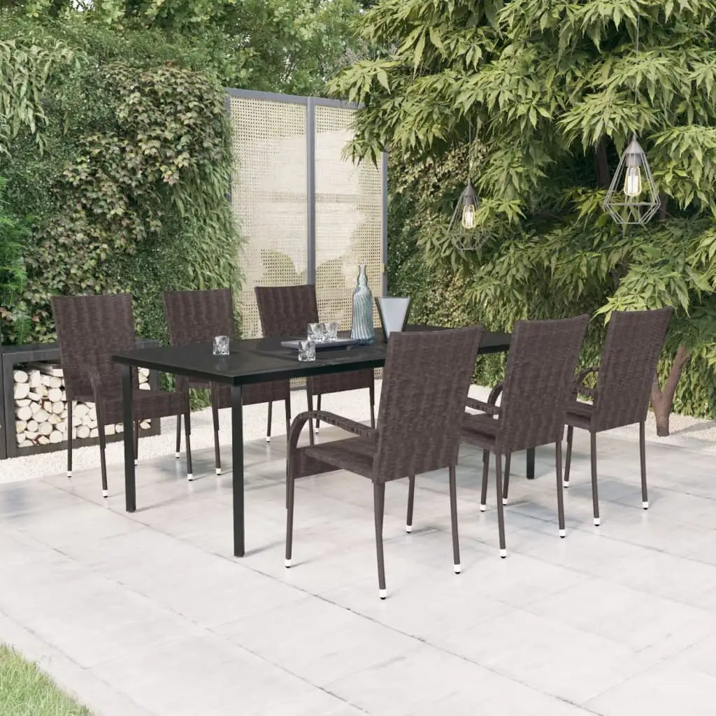 vidaXL Patio Dining Set Outdoor Dining Set Table and Chair Set for Garden - Dining Set