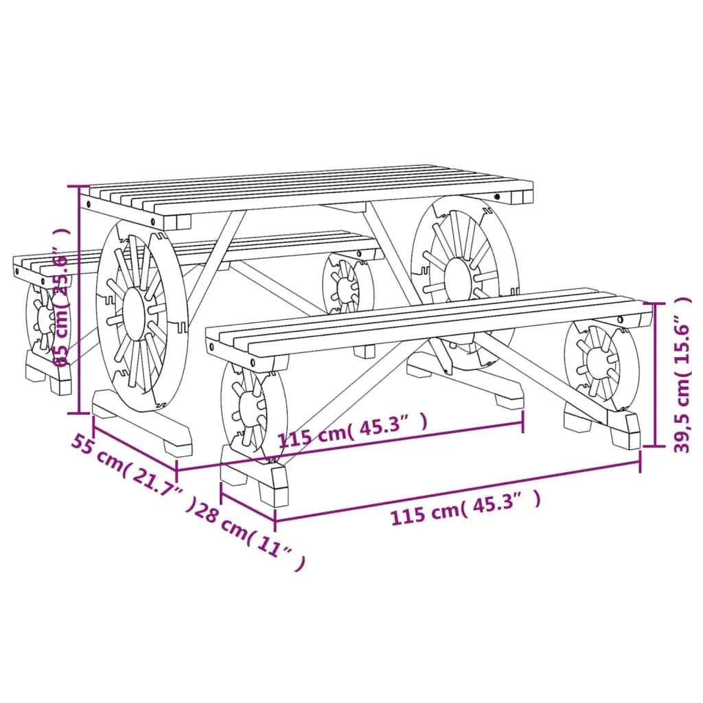 vidaXL Patio Dining Set Seat Furniture Outdoor Garden Backyard Solid Wood Fir - Dining Set