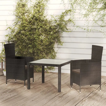 vidaXL Patio Dining Set Dining Table and Chairs Furniture Set Poly Rattan - Dining Set