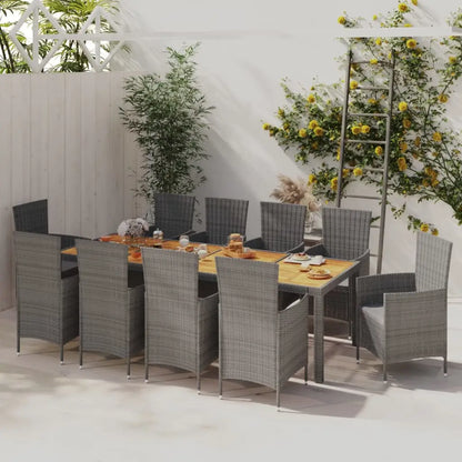 vidaXL Patio Dining Set Dining Table and Chairs Furniture Set Poly Rattan - Dining Set