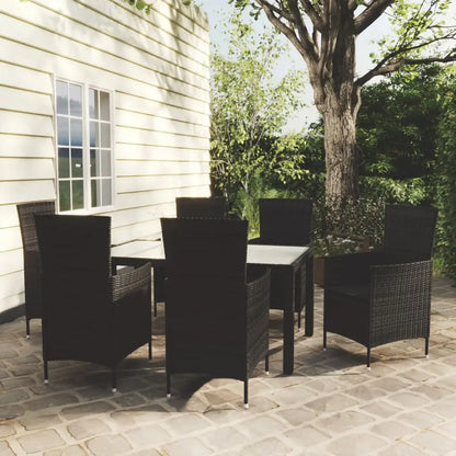 vidaXL Patio Dining Set Dining Table and Chairs Furniture Set Poly Rattan - Dining Set