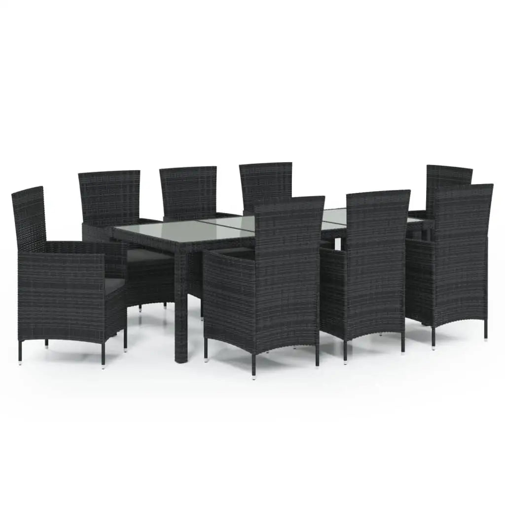 vidaXL Patio Dining Set Dining Table and Chairs Furniture Set Poly Rattan - Dining Set