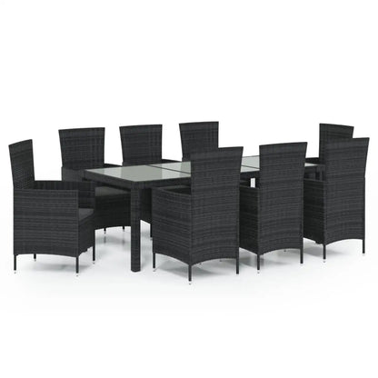 vidaXL Patio Dining Set Dining Table and Chairs Furniture Set Poly Rattan - Dining Set