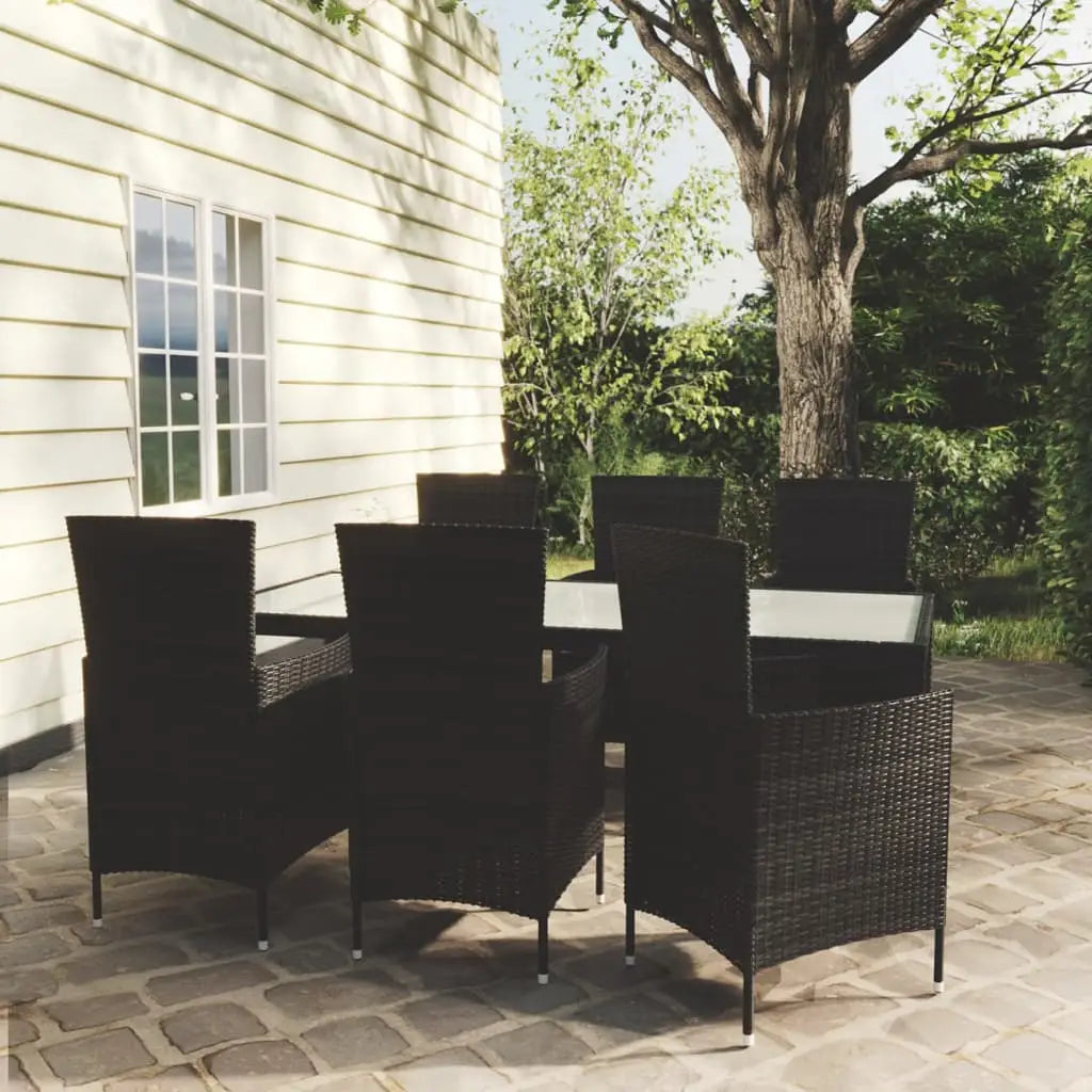vidaXL Patio Dining Set Dining Table and Chairs Furniture Set Poly Rattan - Dining Set