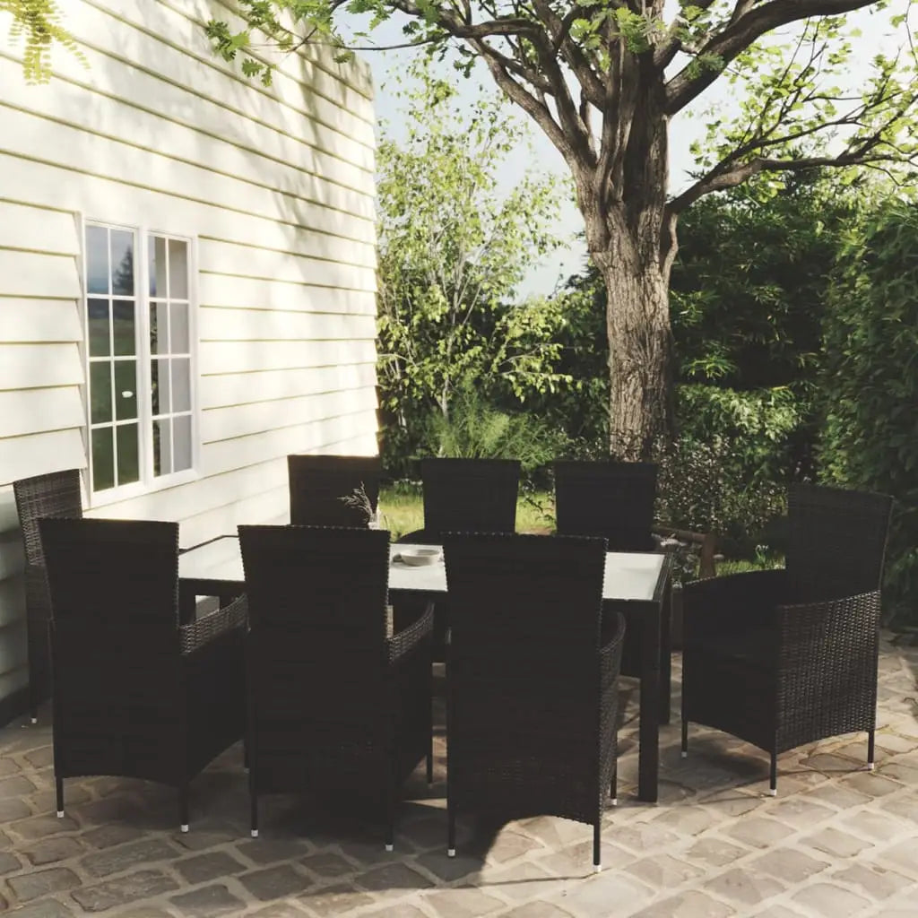 vidaXL Patio Dining Set Dining Table and Chairs Furniture Set Poly Rattan - Dining Set