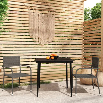 vidaXL Patio Dining Set Wicker Outdoor Dining Table and Chair Conversation Set - Outdoor Furniture Set