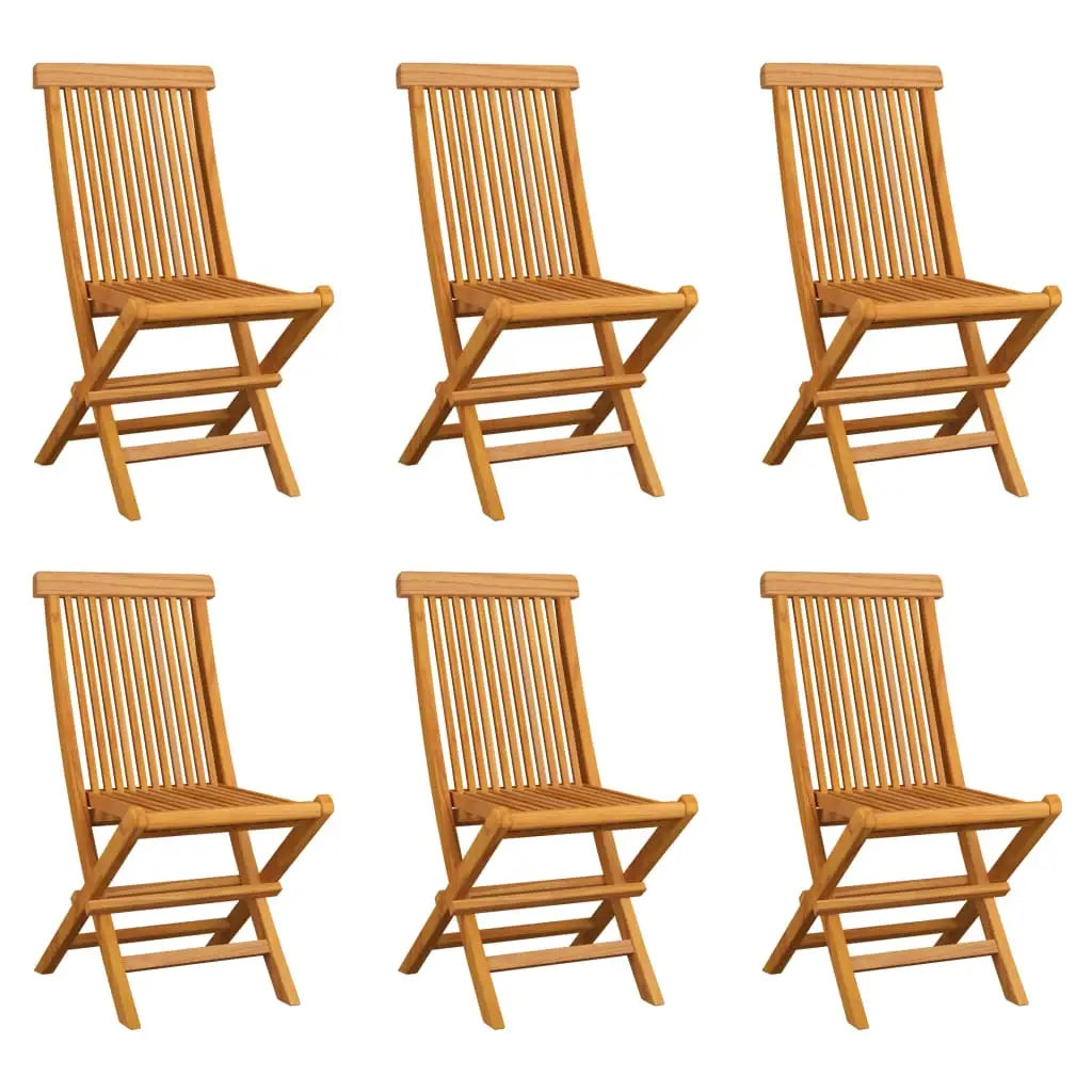 vidaXL Patio Folding Chairs Outdoor Garden Camping Lawn Chair Solid Wood Teak - Folding Chairs