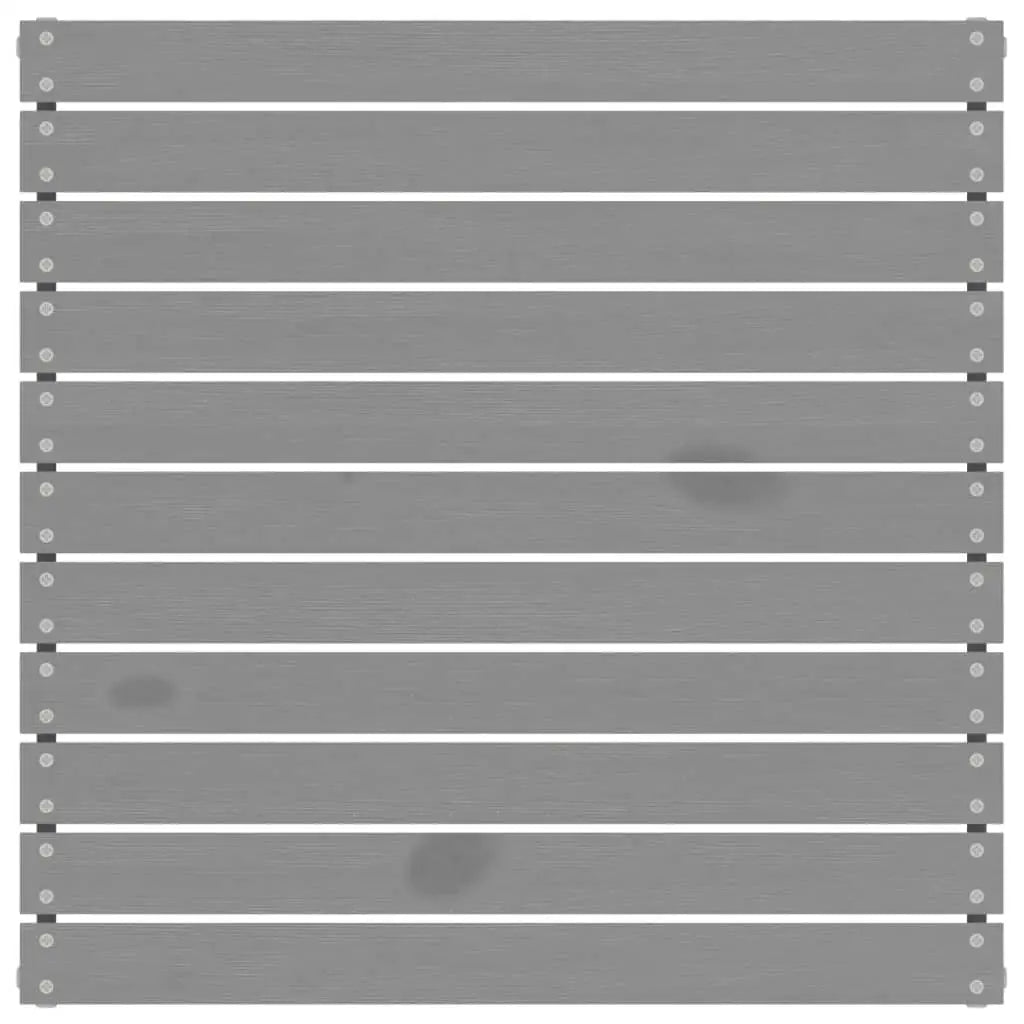 vidaXL Patio Footstool Gray Solid Wood Pine - Footstool