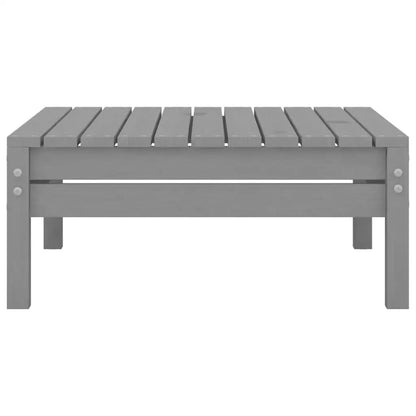 vidaXL Patio Footstool Gray Solid Wood Pine - Footstool