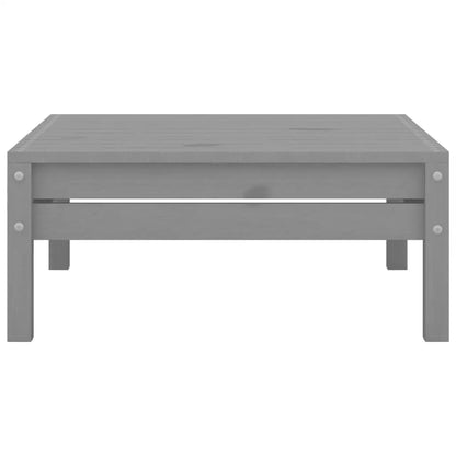 vidaXL Patio Footstool Gray Solid Wood Pine - Footstool