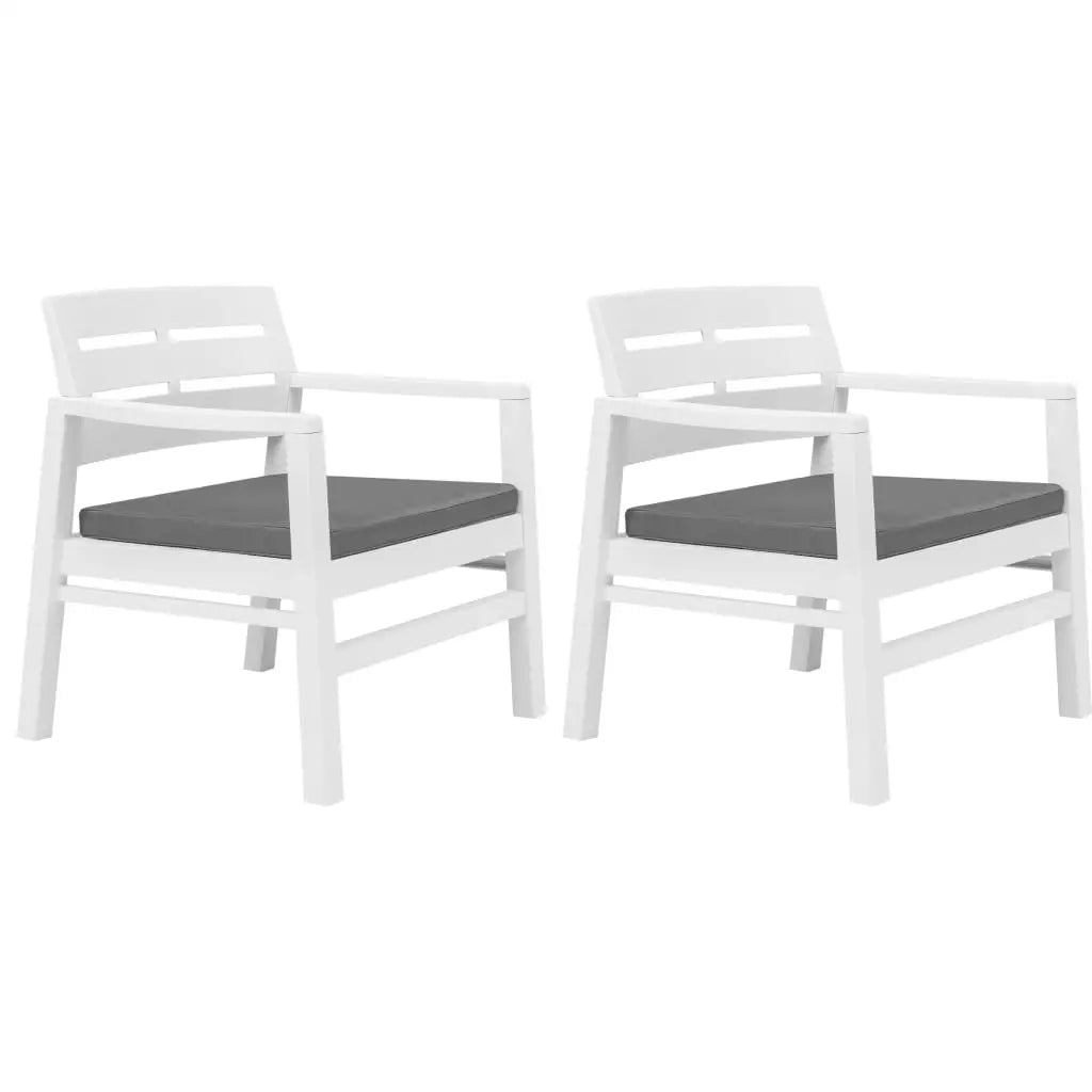 vidaXL Patio Furniture Set 3 Piece Conversation Set Table and Chairs Plastic - Furniture > Outdoor Furniture > Outdoor