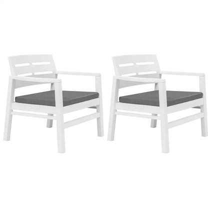 vidaXL Patio Furniture Set 3 Piece Conversation Set Table and Chairs Plastic - Furniture > Outdoor Furniture > Outdoor