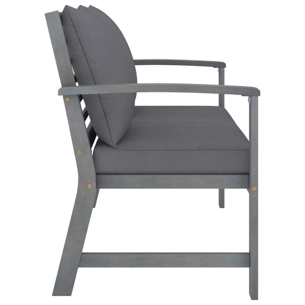 vidaXL Patio Furniture Set 4 Piece Bench Chair with Table Solid Acacia Wood - Outdoor Furniture Set