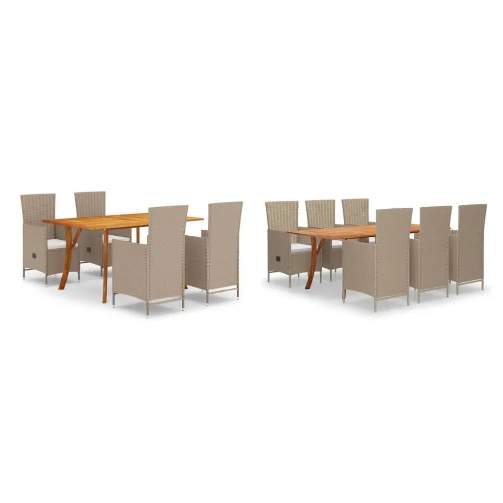 vidaXL Patio Lounge Set 10 Piece Sectional Sofa with Cushions Solid Wood Pine - 5 - Furniture > Outdoor Furniture >