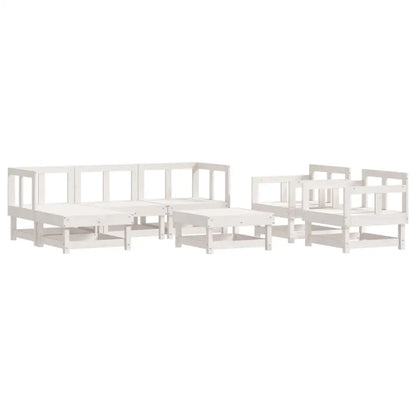 vidaXL Patio Lounge Set Outdoor Garden Furniture Set 7 Piece Solid Wood Pine - Outdoor Furniture Set