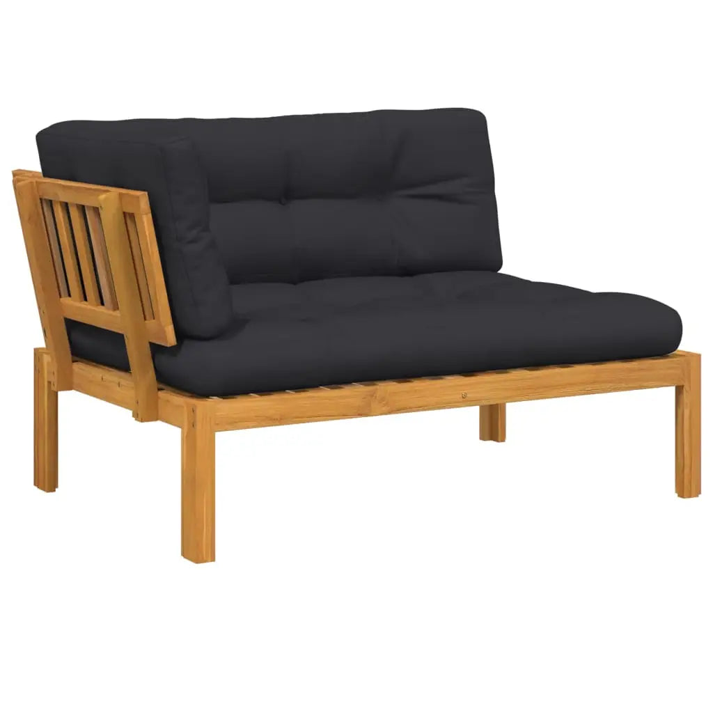 vidaXL Patio Pallet Corner Sofa with Cushions Solid Wood Acacia - Outdoor Sofa