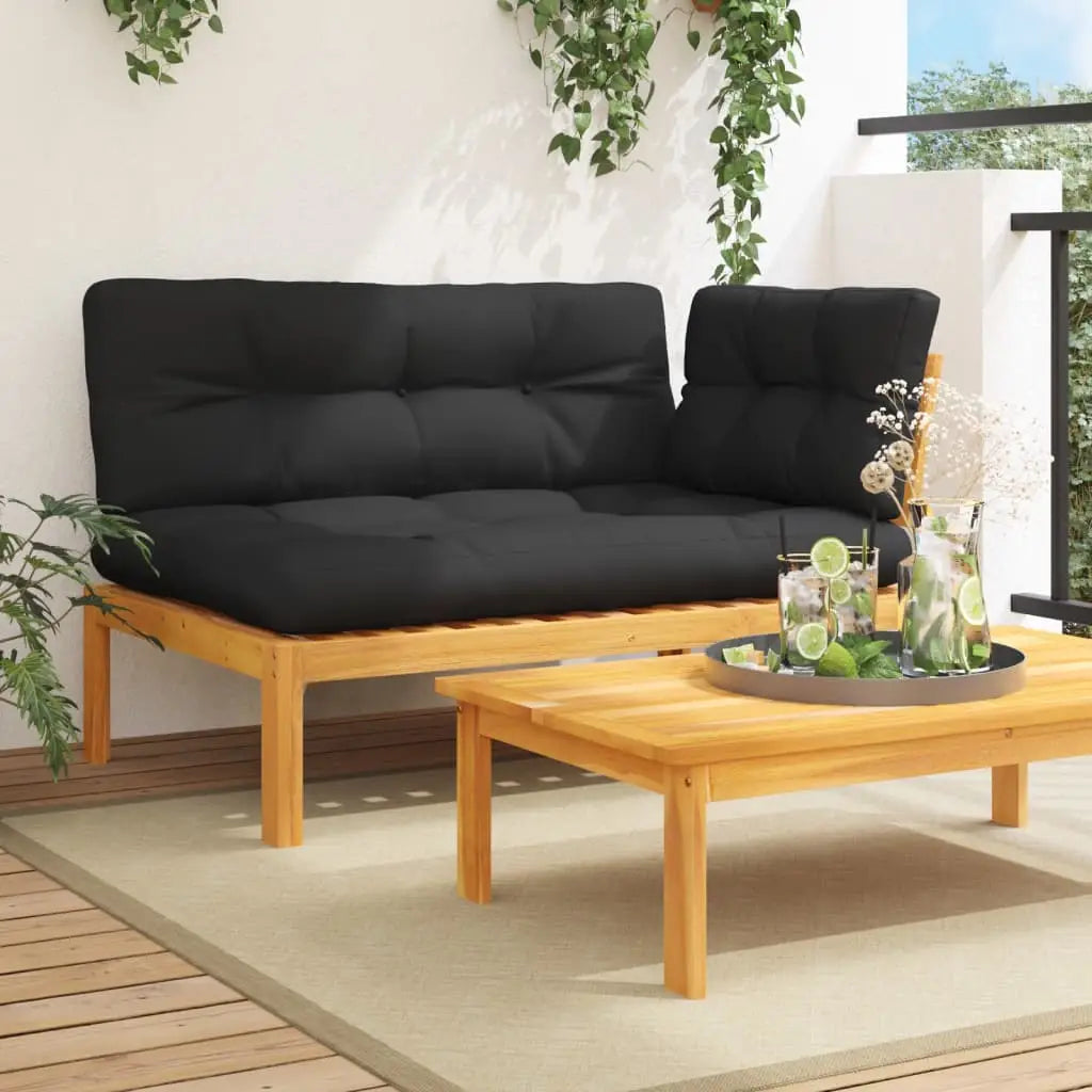 vidaXL Patio Pallet Corner Sofa with Cushions Solid Wood Acacia - Outdoor Sofa