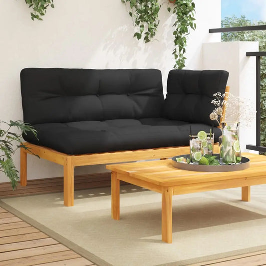 vidaXL Patio Pallet Corner Sofa with Cushions Solid Wood Acacia - Outdoor Sofa