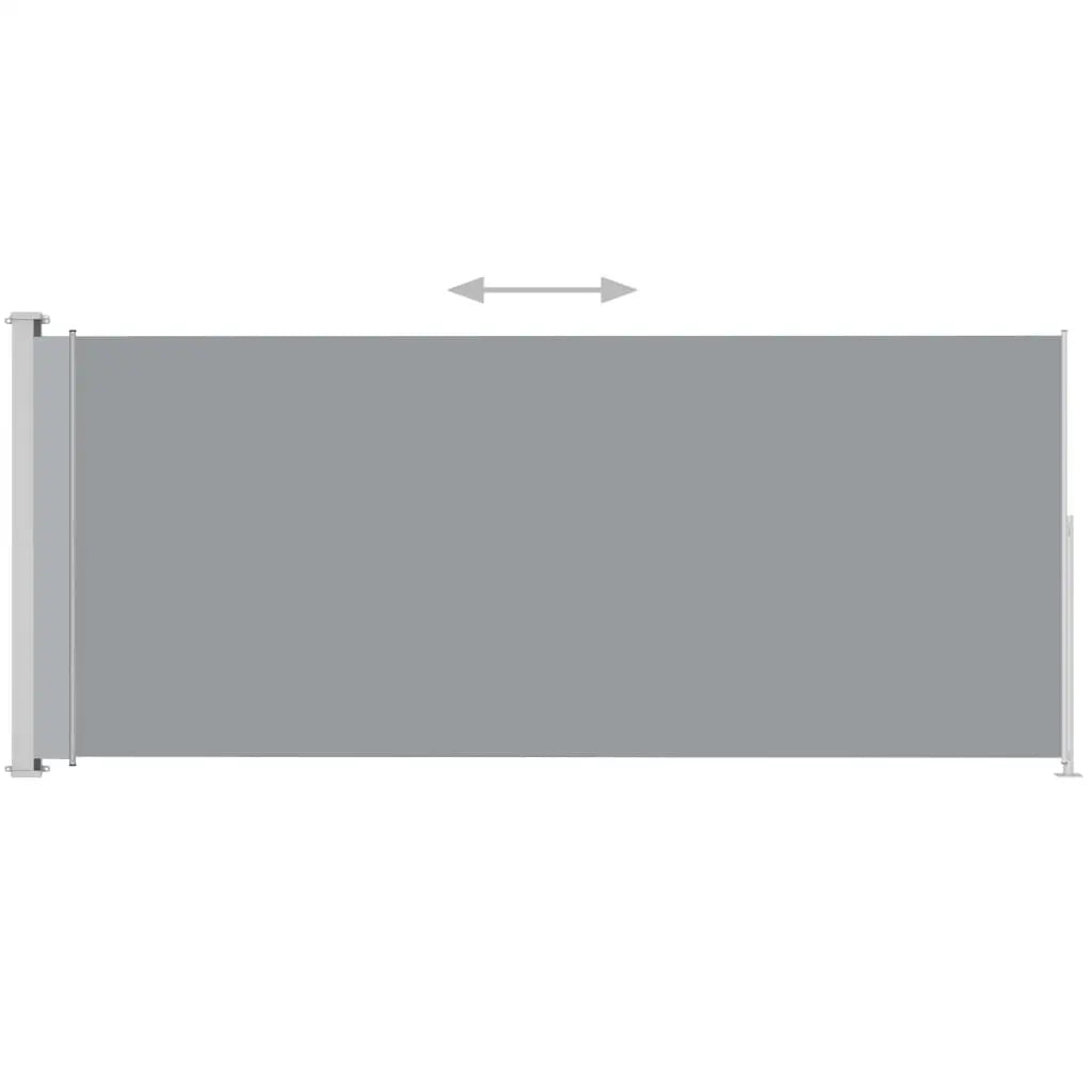 vidaXL Patio Retractable Side Awning 78.7’’x196.9’’ Gray - Awning