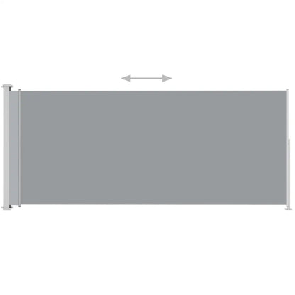 vidaXL Patio Retractable Side Awning 78.7’’x196.9’’ Gray - Awning