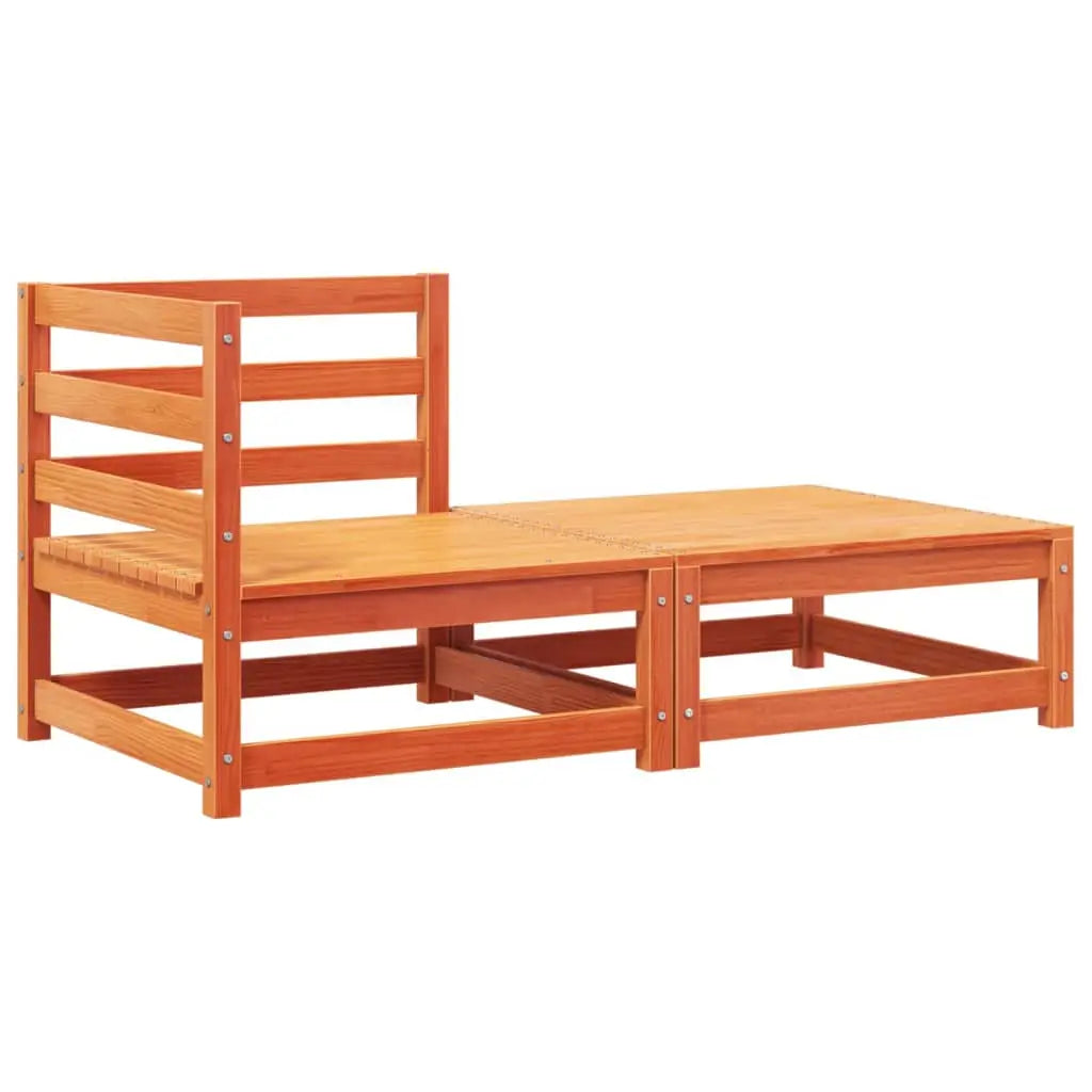 vidaXL Patio Sofa Corner with Cushions and Footstool - Outdoor Sofa