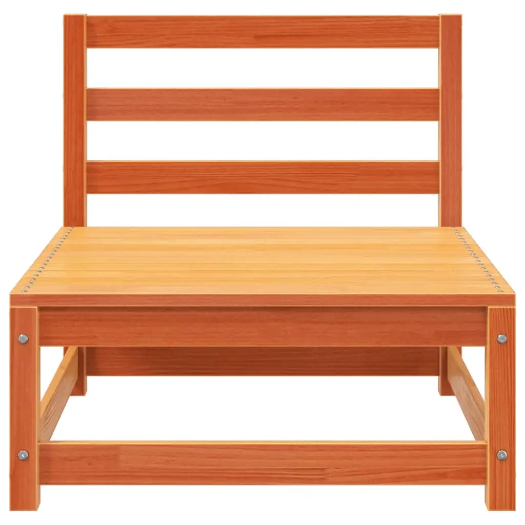 vidaXL Patio Sofas Armless 3 pcs Wax Brown 27.6’’x27.6’’x26.4’’ Solid Wood Pine - Outdoor Sofa