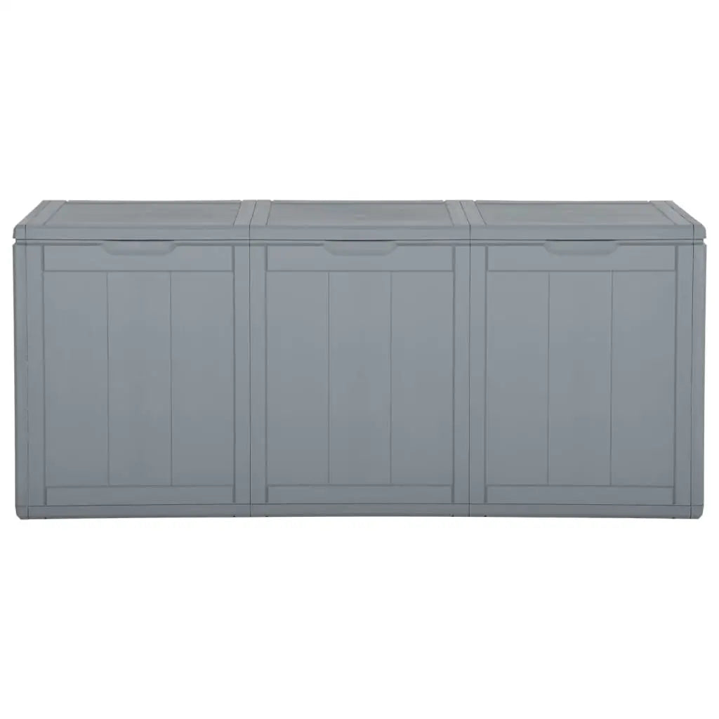 vidaXL Patio Storage Box 71.3 gal Gray PP Rattan - Storage Box