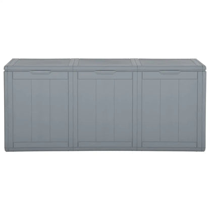 vidaXL Patio Storage Box 71.3 gal Gray PP Rattan - Storage Box
