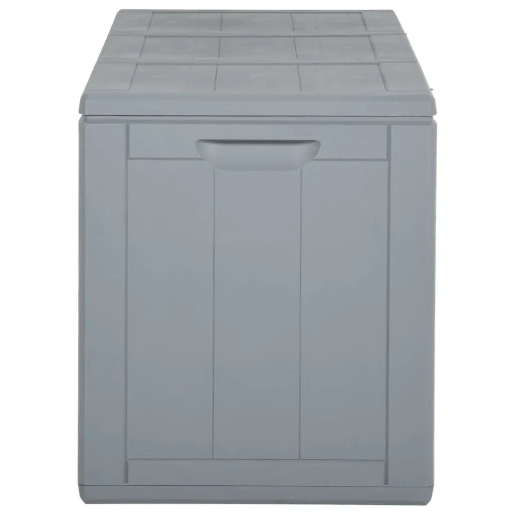 vidaXL Patio Storage Box 71.3 gal Gray PP Rattan - Storage Box