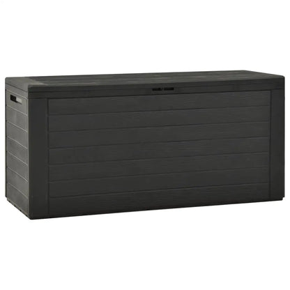 vidaXL Patio Storage Box Brown 30.7’’x17.3’’x21.7’’ - Anthracite / 45.7’’ x 17.3’’ x 21.6’’ - Storage Box