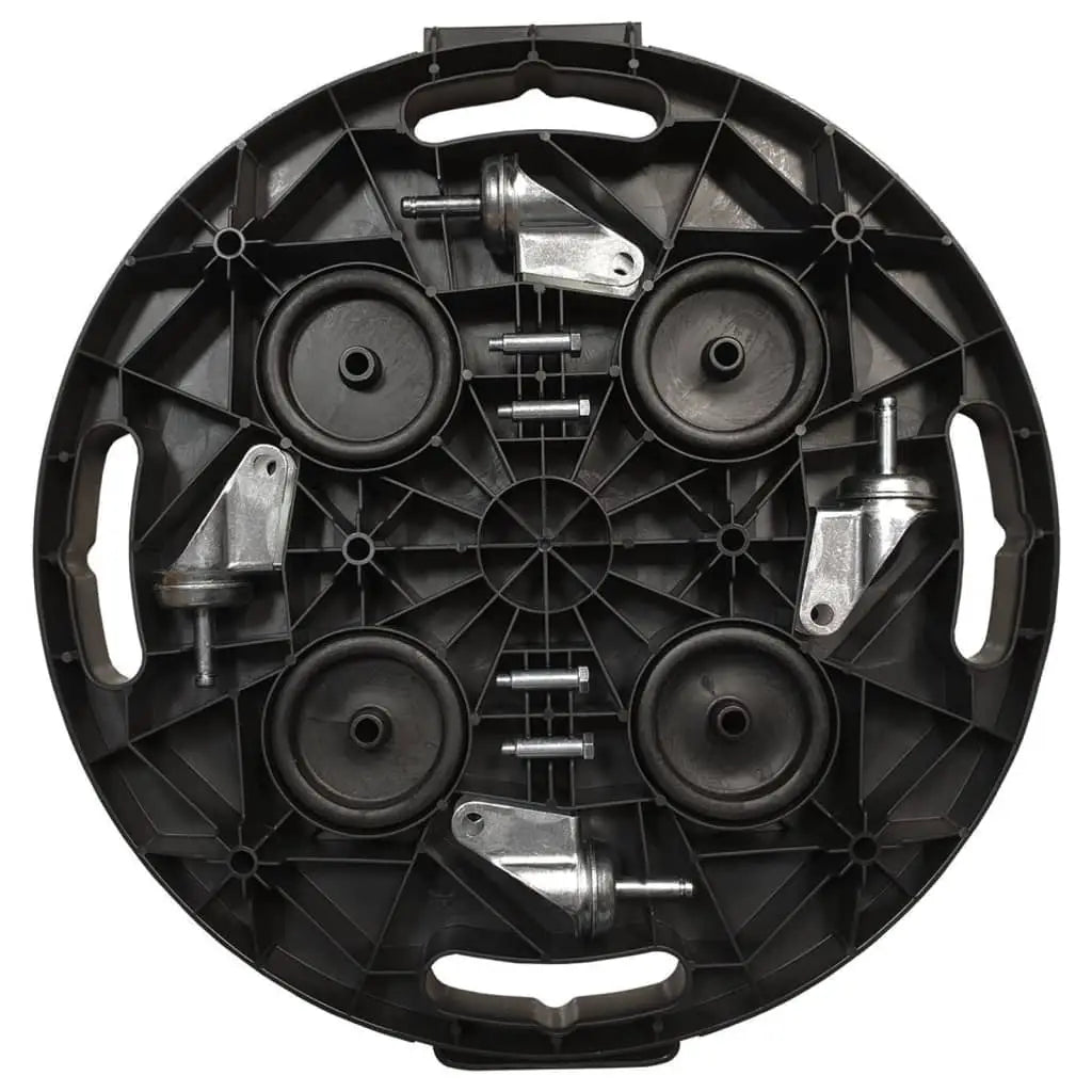 vidaXL Plant Caddy Outdoor Plant Stand Garden Rolling Plant Pot Trolley Black - Home & Garden > Lawn & Garden >