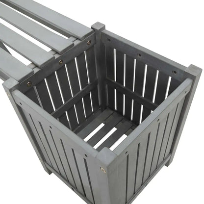 vidaXL Planter Bench Outdoor Garden Wooden Planter Box Bench Solid Wood Acacia - Bench