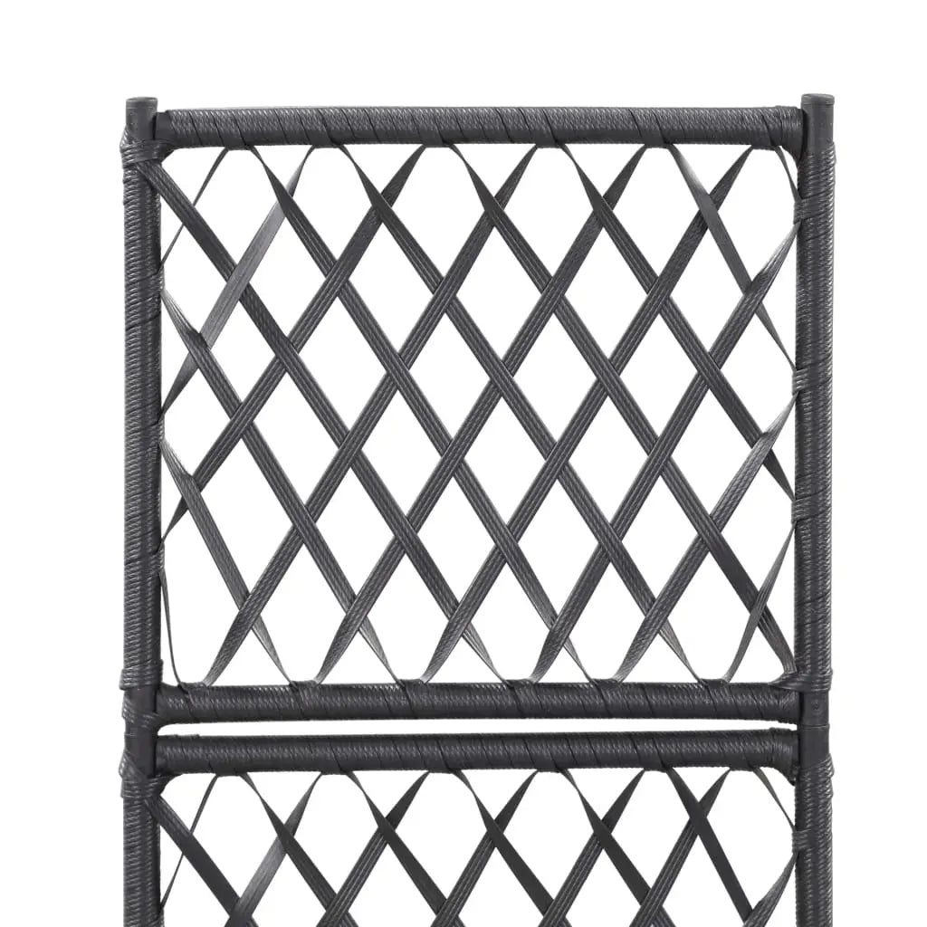 vidaXL Planter Flower Box Trellis Patio Raised Bed with Rattan Look Solid Wood - Home & Garden > Lawn & Garden >