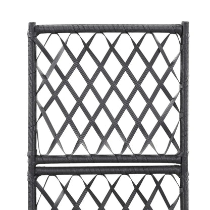 vidaXL Planter Flower Box Trellis Patio Raised Bed with Rattan Look Solid Wood - Home & Garden > Lawn & Garden >