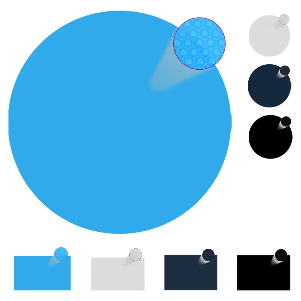 vidaXL Pool Solar Cover Solar Blanket Pool Winter Pool Heater Cover Round 8ft - Black / 236.2’’x 157.5’’ - Pool Cover