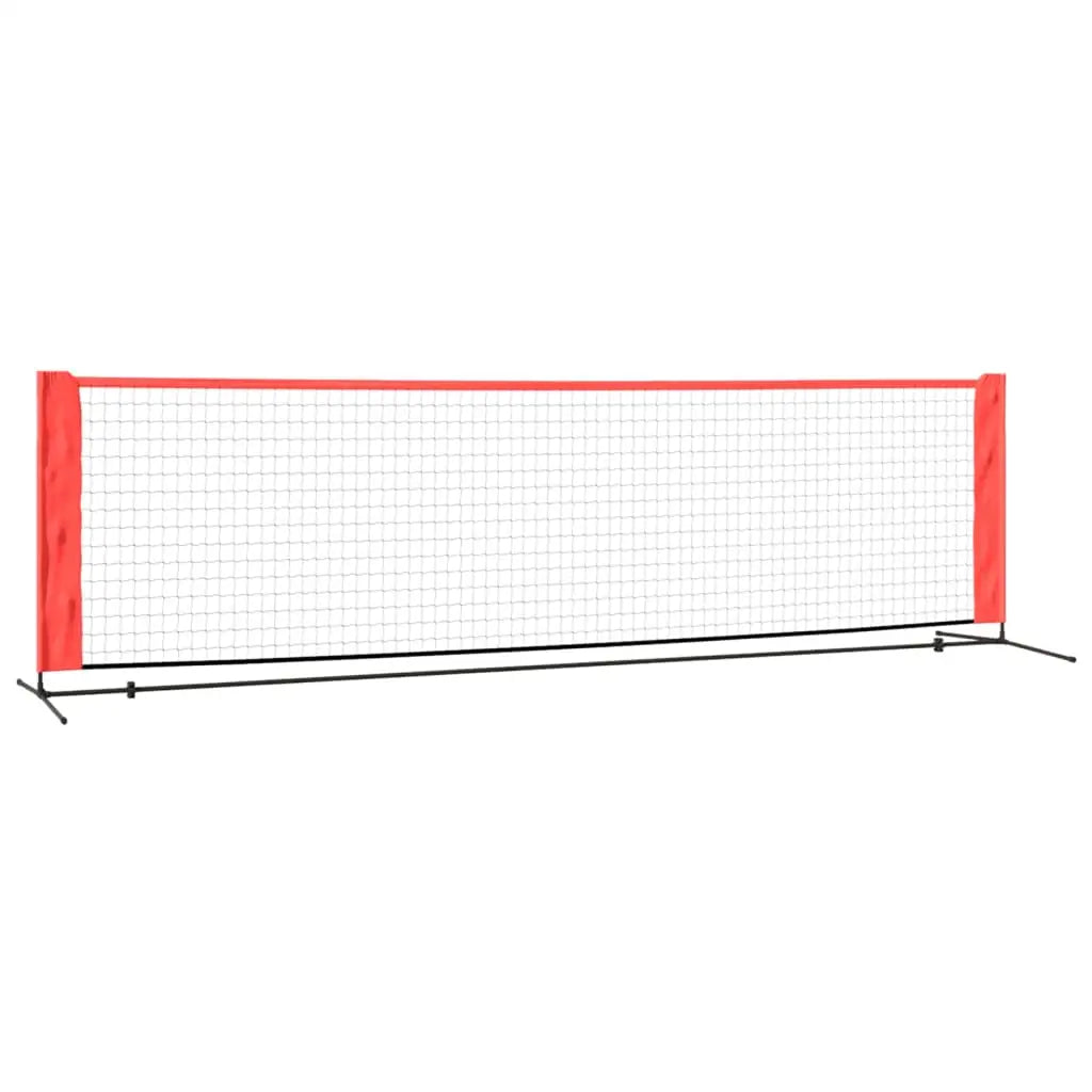 vidaXL Portable Tennis Net Pickleball Volleyball Net Black and Red Polyester - Sporting Goods > Athletics > Tennis >