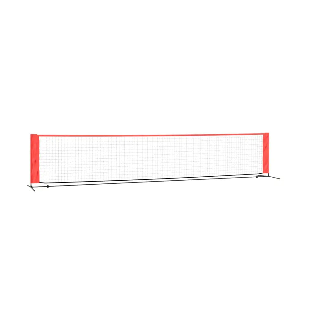vidaXL Portable Tennis Net Pickleball Volleyball Net Black and Red Polyester - Sporting Goods > Athletics > Tennis >