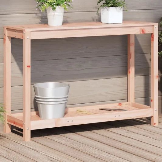 vidaXL Potting Table with Shelf Storage Workbench Outdoor Solid Wood Pine - Potting Table