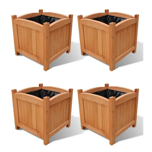 vidaXL Raised Beds 4 pcs 11.8’’x11.8’’x11.8’’ - Pots & Planters