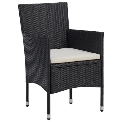 vidaXL Rattan Dining Chairs 2 Pcs Outdoor Wicker Dining Chair Poly Rattan - Outdoor Chairs
