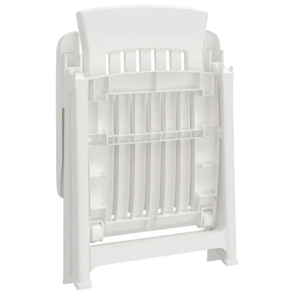 vidaXL Reclining Chair Outdoor Folding Armchair Garden Furniture 2 Pcs PP - Outdoor Chairs