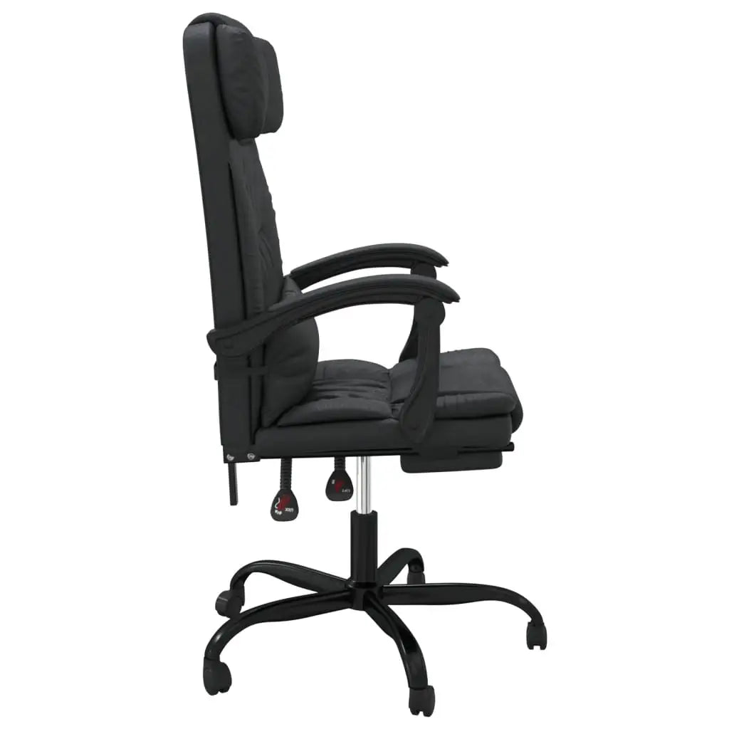 vidaXL Reclining Office Chair Black Faux Leather - Furniture > Office Furniture > Office Chairs