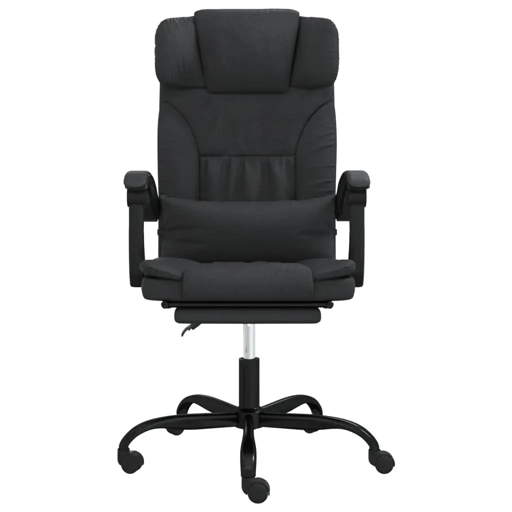 vidaXL Reclining Office Chair Black Faux Leather - Furniture > Office Furniture > Office Chairs