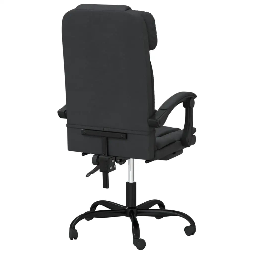 vidaXL Reclining Office Chair Black Faux Leather - Furniture > Office Furniture > Office Chairs