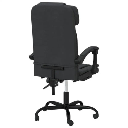 vidaXL Reclining Office Chair Black Faux Leather - Furniture > Office Furniture > Office Chairs